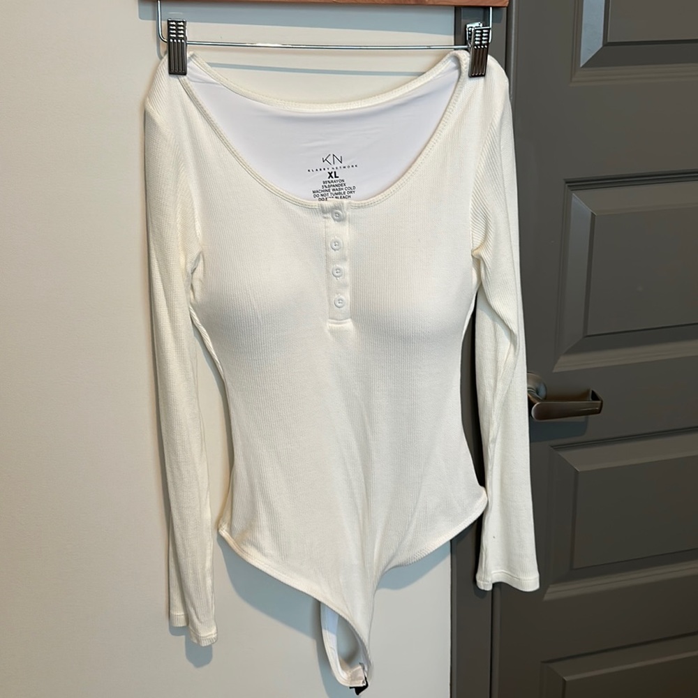 Klassy Network Bodysuit Cream
